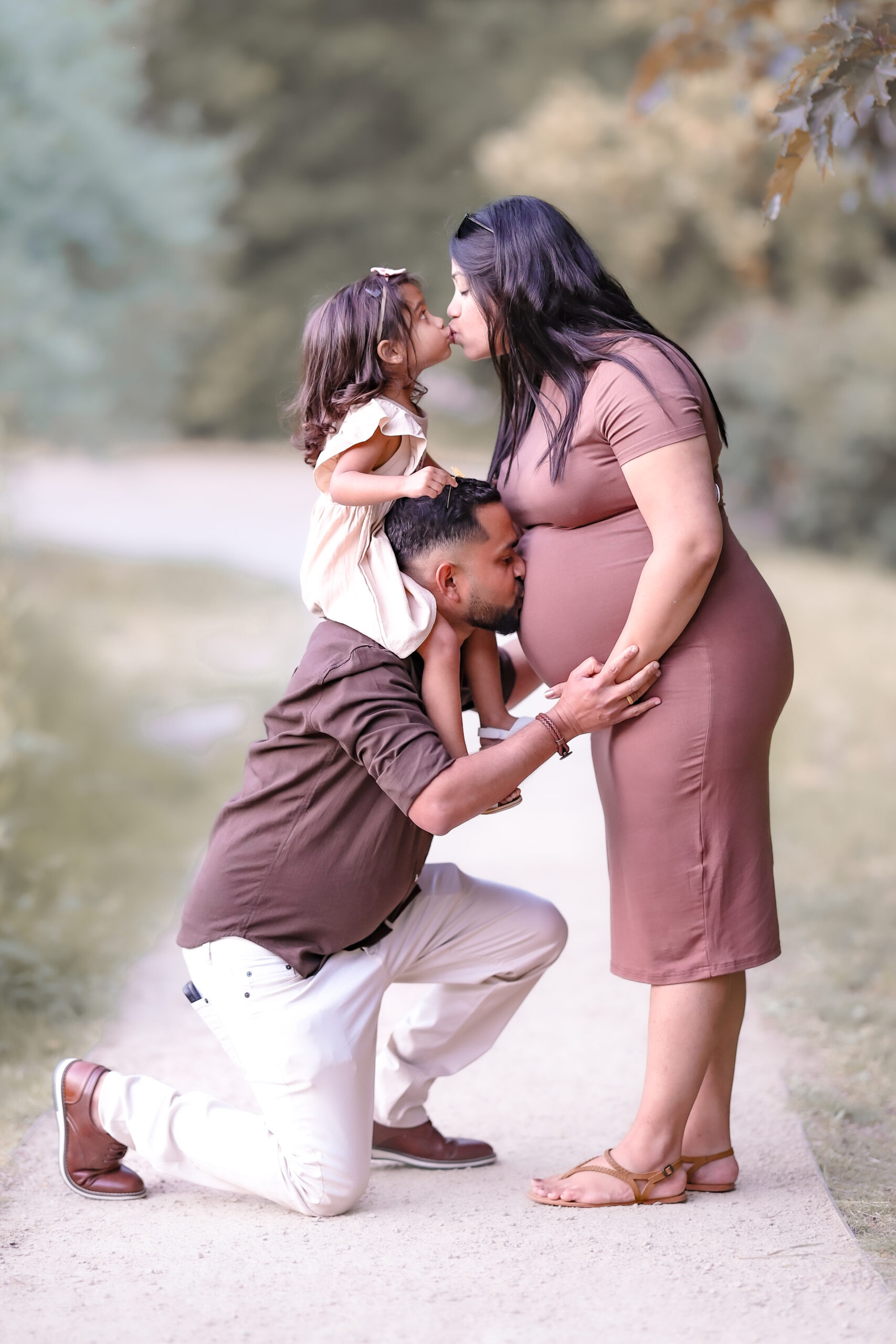 Family session showing genuine connection